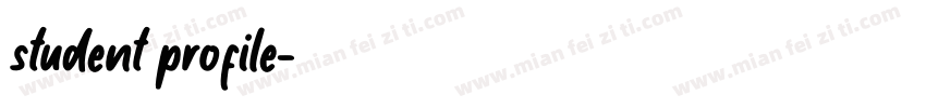student profile字体转换